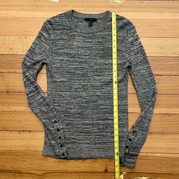 J. Crew ribbed pullover sweater with snap sleeves. Size S. - Picture 9 of 13